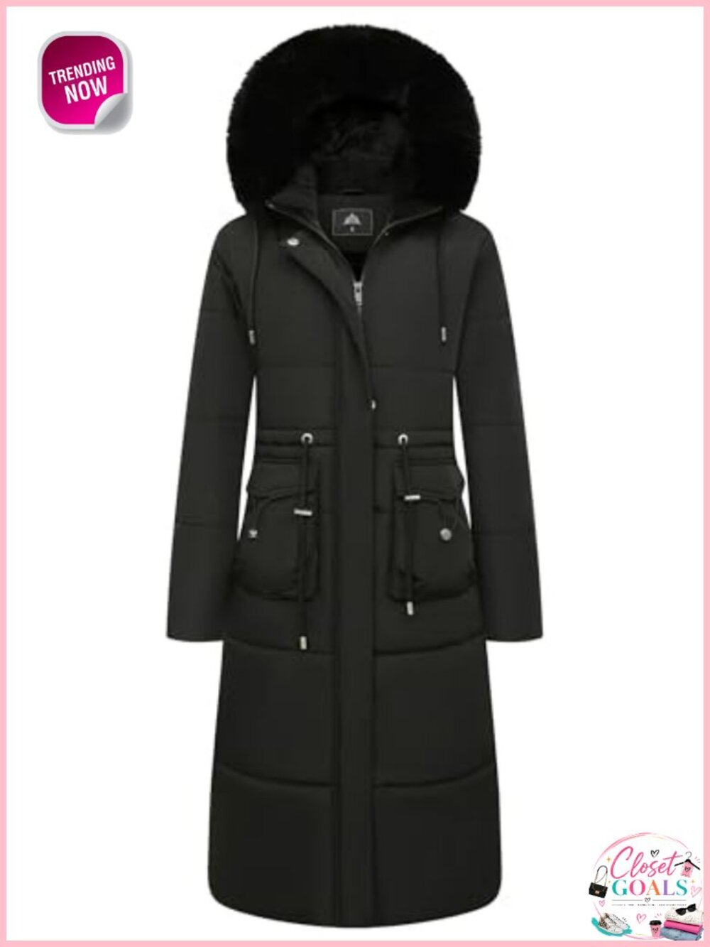 Women's Long Winter Puffer Coat Waterproof Warm Maxi Down Jacket